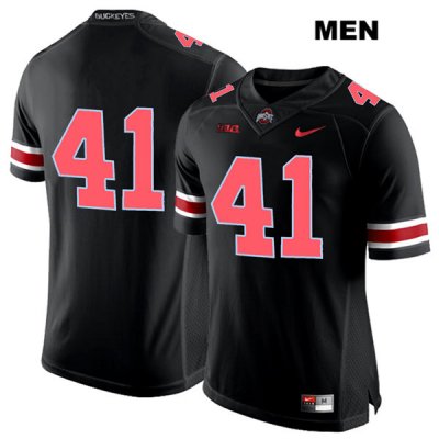 Men's NCAA Ohio State Buckeyes Hayden Jester #41 College Stitched No Name Authentic Nike Red Number Black Football Jersey DW20H22CX